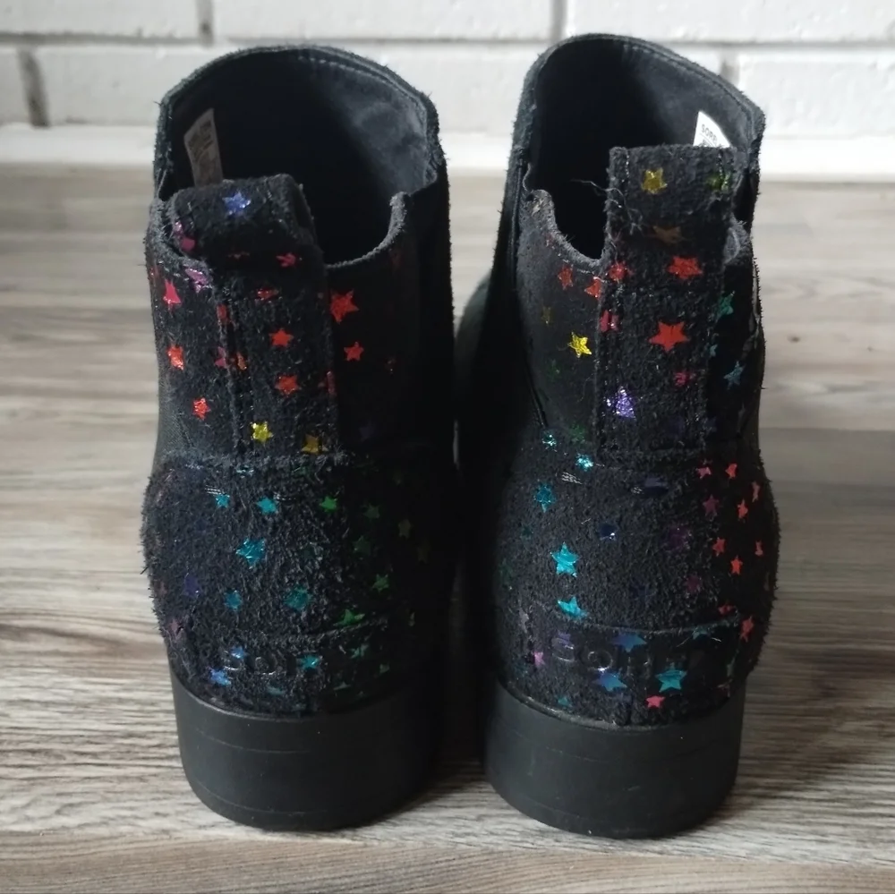 Sorel Emelie Suede Waterproof Chelsea Stars Ankle Boots Girl’s Size 5 Women's 7